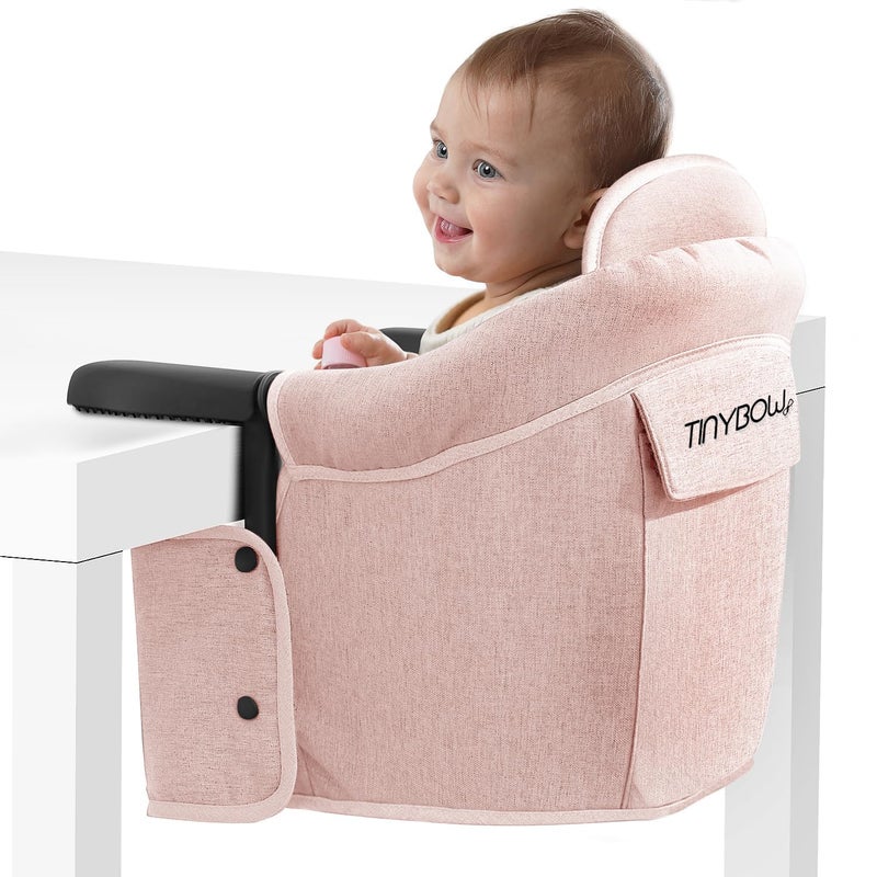 Tinybow Hook On High Chair for Baby, High Chair That Attaches to Table - Clip On High Chair for Table, Portable High Chair for Travel, Highchair for Baby Seat - Portable Baby Chair for Eating - Image 1